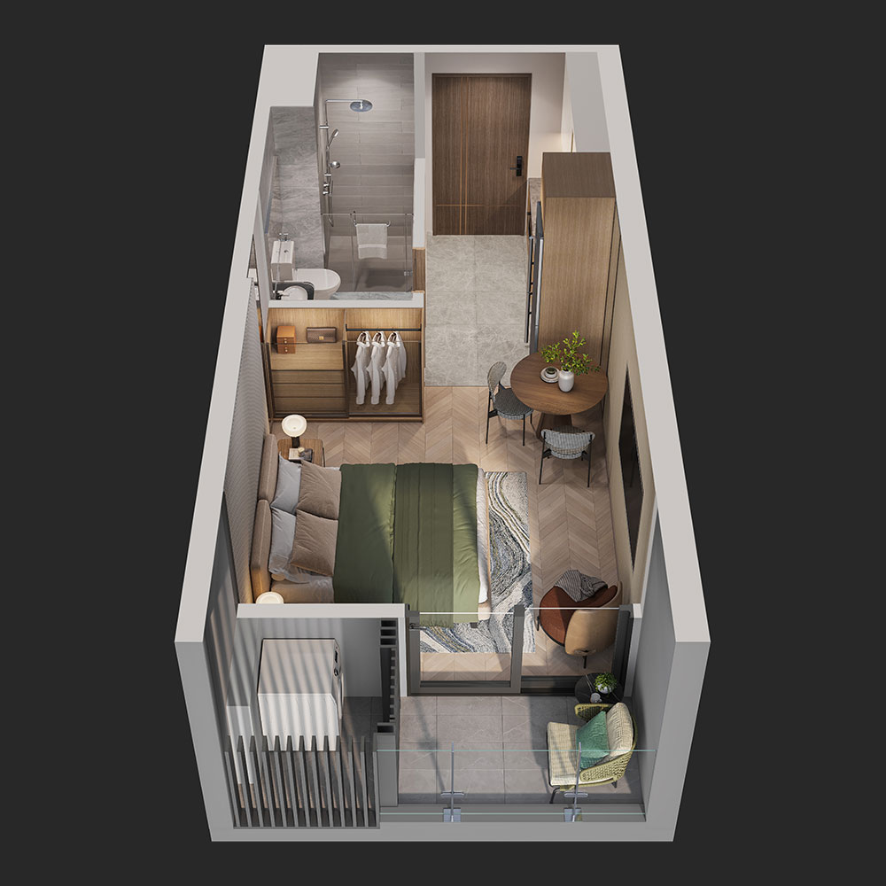 Bóc Mái căn hộ STUDIO